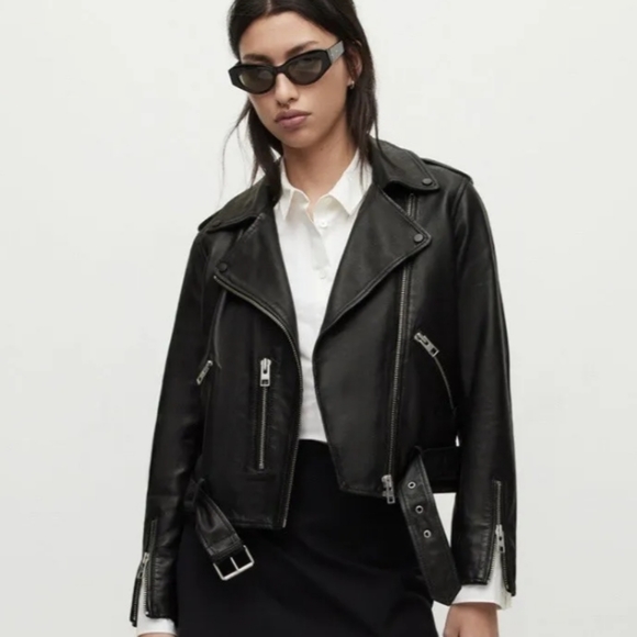 All Saints Jackets & Blazers - All Saints Balfern Biker Leather Jacket 6